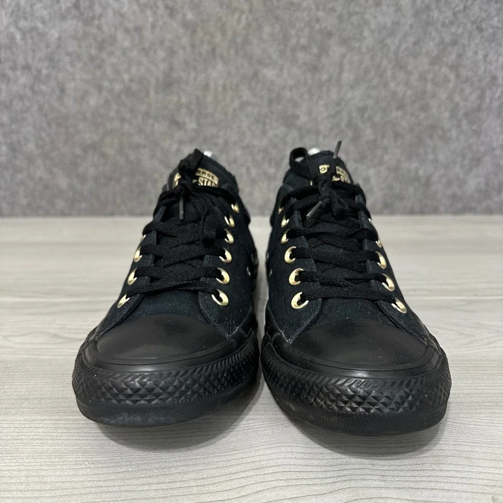 Converse Chuck Taylor Madison Low Womens 9 Black Gold Eyelets Sneakers - Picture 4 of 10